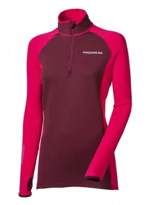 Rychlé Dodání Mikina dámská Progress TISPA ZIP fuchsie/švestka