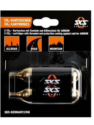 Zlevněný CO2 bombičky SKS 16g se závitem, 2 kusy