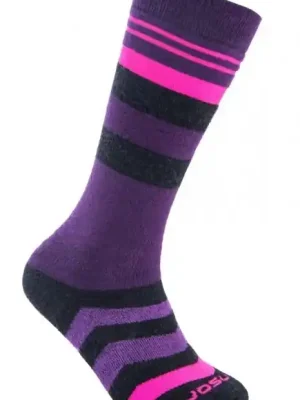 Hit Sezóny Ponožky dětské SENSOR SLOPE MERINO černá/růžová/fialová