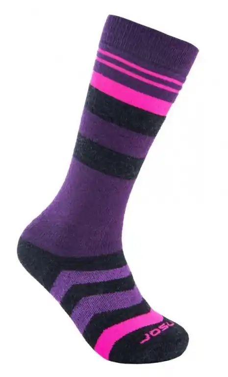 Hit Sezóny Ponožky dětské SENSOR SLOPE MERINO černá/růžová/fialová