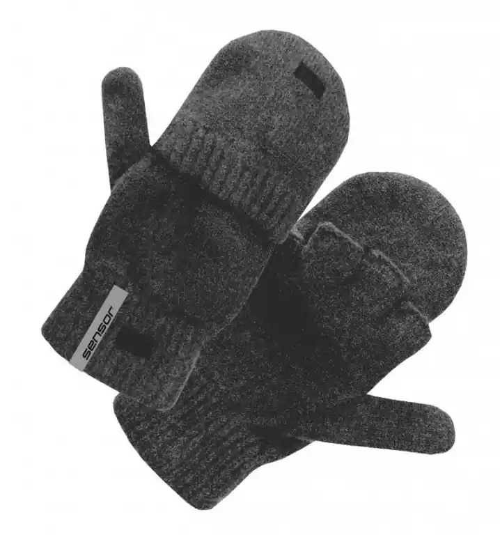 Časově Omezené Rukavice SENSOR VIRGIN WOOL šedý melír
