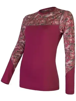 Vysoce Kvalitní Triko dlouhé dámské SENSOR MERINO IMPRESS lilla/feather