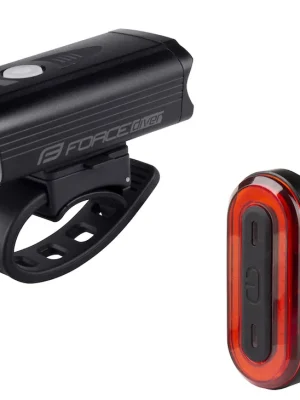 Sada světel FORCE DIVER ARC USB přední+zadní Expresní Doručení