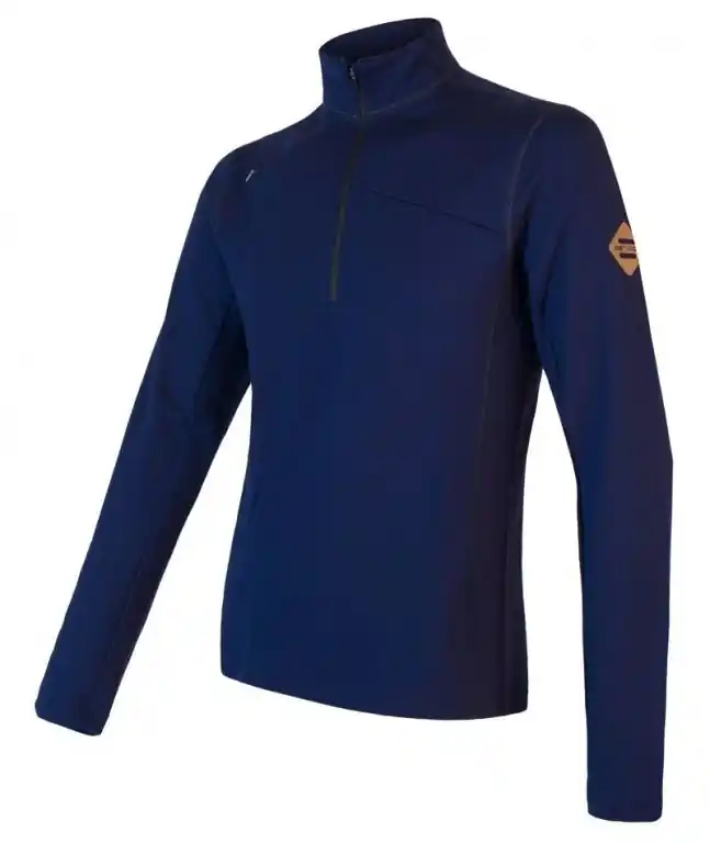 Mikina pánská SENSOR MERINO UPPER zip deep blue Přímo Od Výrobce