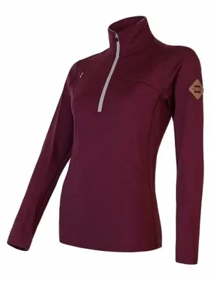 Cenově Výhodný Mikina dámská SENSOR MERINO UPPER port red