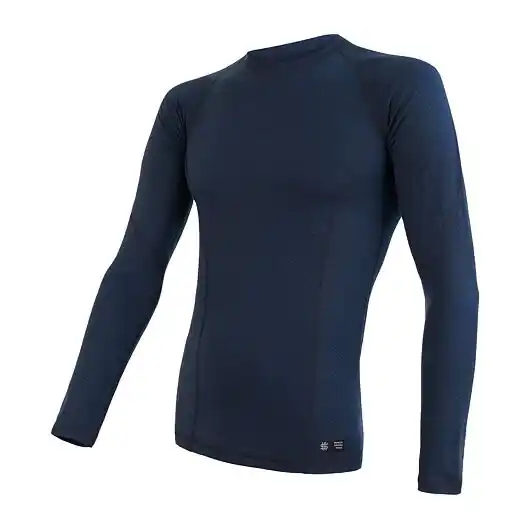 Triko dlouhé pánské SENSOR MERINO DOUBLE FACE tm. modré Nízká Cena