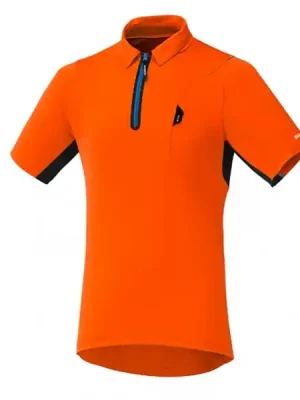Originální Dres krátký pánský Shimano Polo Shirt oranžový