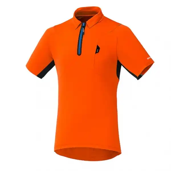 Originální Dres krátký pánský Shimano Polo Shirt oranžový