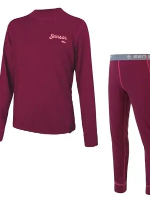 Triko dlouhé juniorské SENSOR DOUBLE FACE+spodky set lilla Sezónní Sleva
