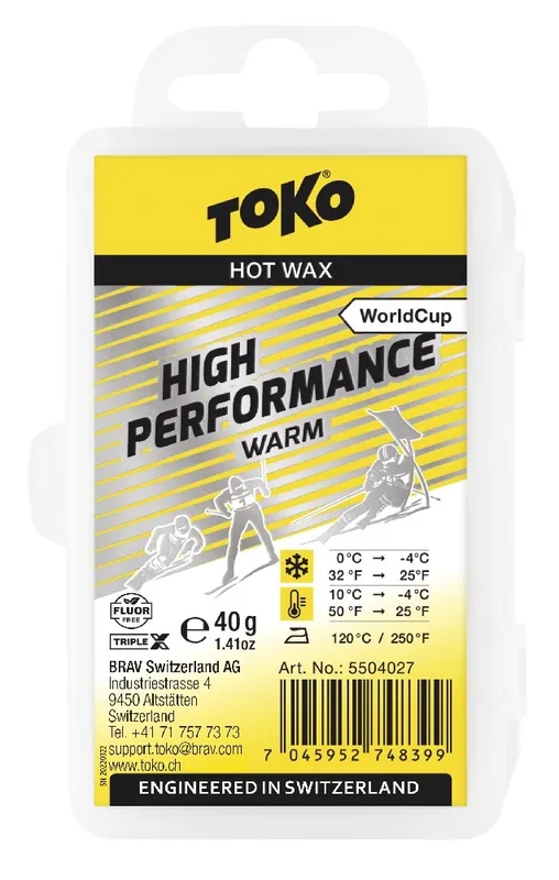 Rychlé Dodání Vosk TOKO TripleX WC HP 40g žlutý 0/-4°C