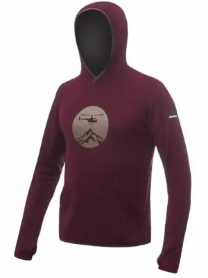 Nová Kolekce Mikina pánská SENSOR MERINO UPPER HELI port red