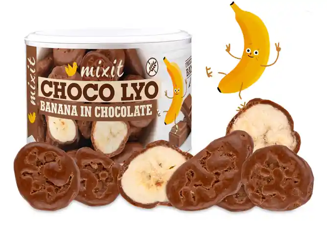 Rychlé Dodání Křupavé banánky Mixit v čokoládě 170g