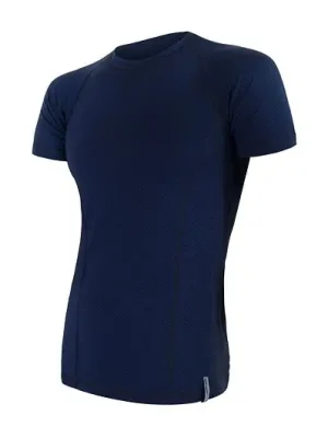 Triko krátké pánské SENSOR MERINO DOUBLE FACE tm. modré Výprodej