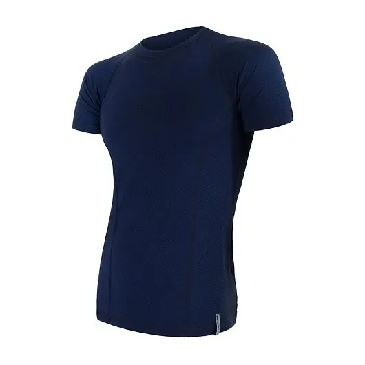 Triko krátké pánské SENSOR MERINO DOUBLE FACE tm. modré Výprodej
