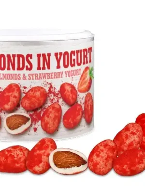 Top Prodej Mandle v jogurtu s jahodovým prachem Mixit 240g
