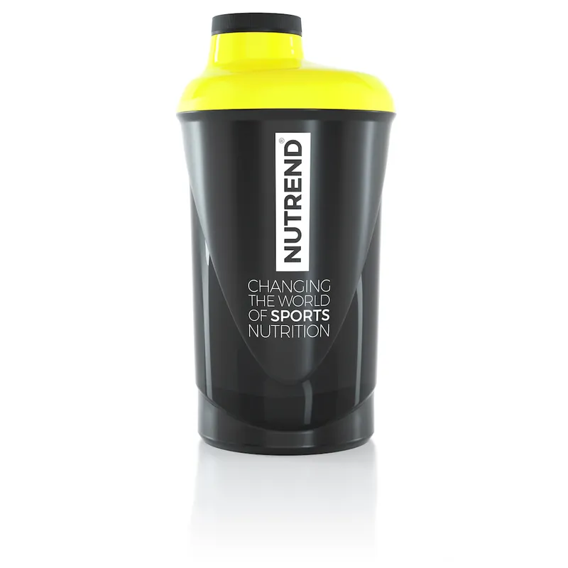 Láhev-šejkr NUTREND 0,6 l, černo-žlutý Nejprodávanější