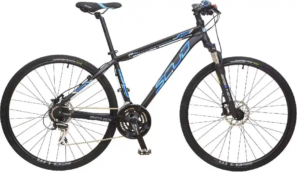 Krosové kolo SCUD Fraga Acera 3x8 Disc black-blue Aktuální