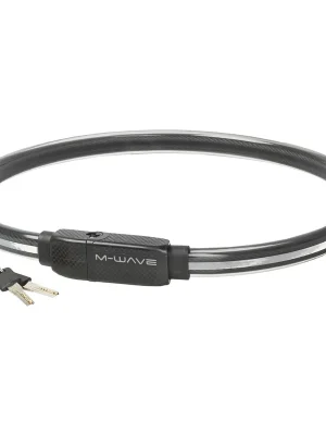Autentický Zámek M-Wave lanko 23x1000 klíč černý reflex