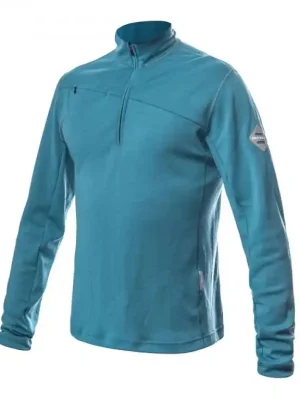 Mikina pánská SENSOR MERINO UPPER zip tyrkysová Akce