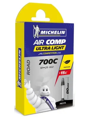 Duše MICHELIN AIR COMP ULTRALIGHT 28x0.75/1.0 (18/25-622) FV/80mm Sleva
