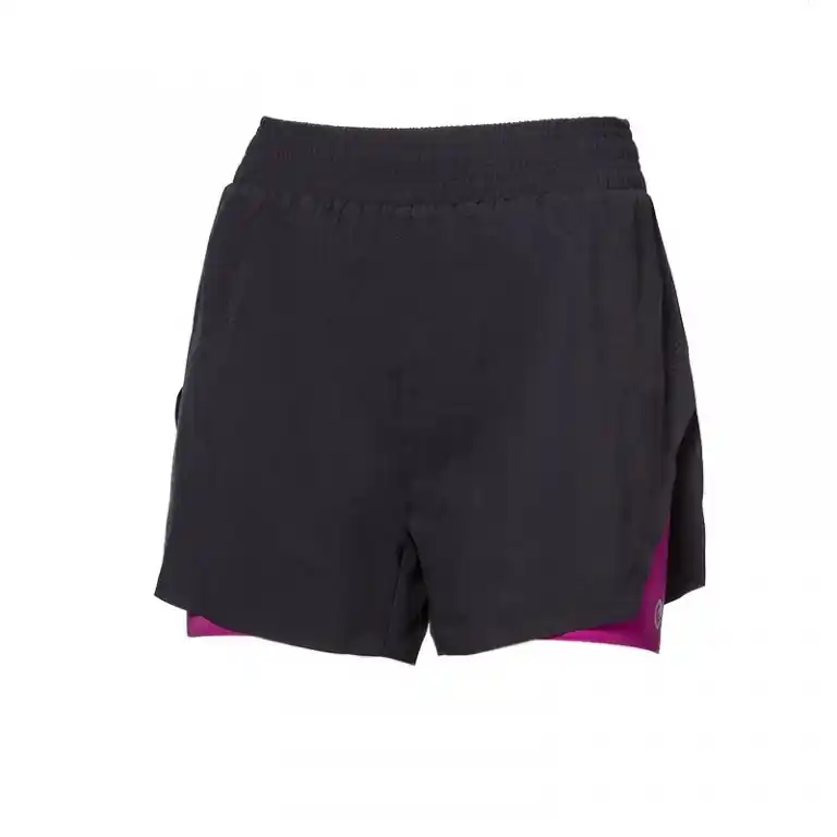 Kalhoty krátké dámské Progress CARRERA SHORTS 2v1 černé/višňové Expresní Doručení