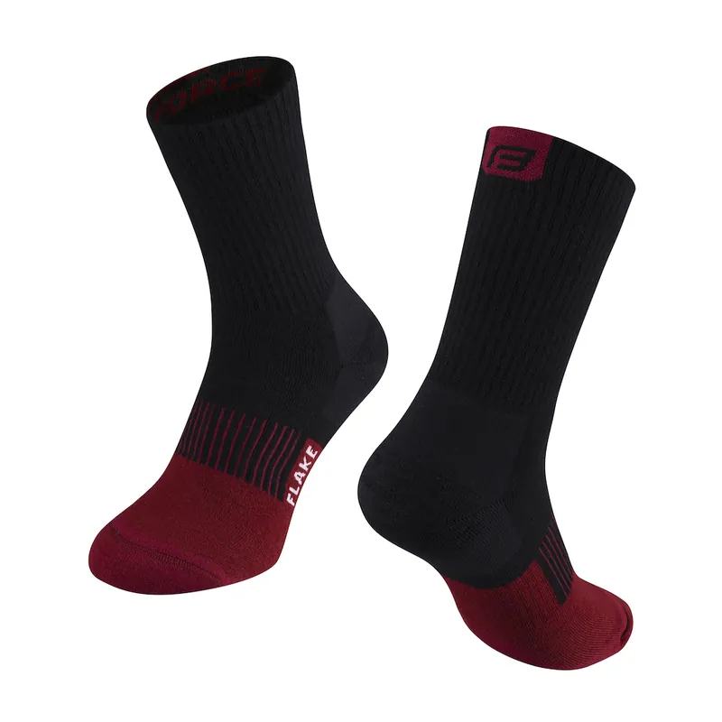 Ponožky Force FLAKE, černo-bordo Jen Po Omezenou Doba