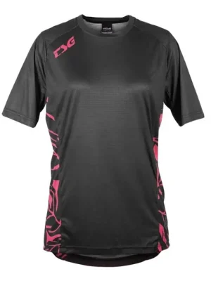 Dres dámský TSG Floral Jersey krátký rukáv, dusty cedar black Originální