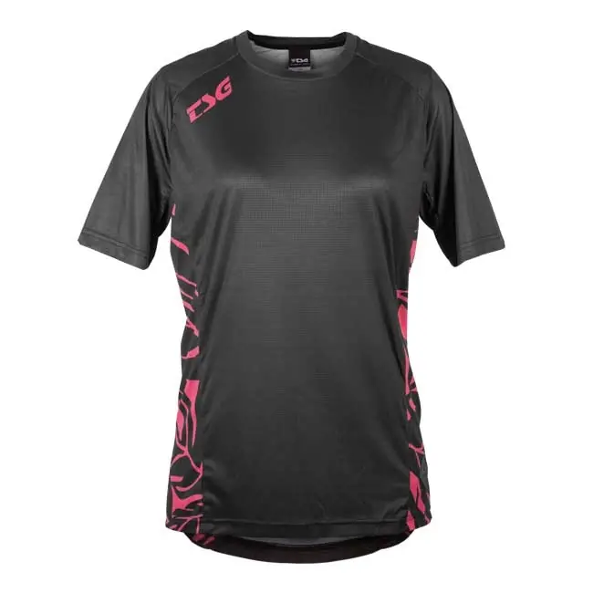 Dres dámský TSG Floral Jersey krátký rukáv, dusty cedar black Originální
