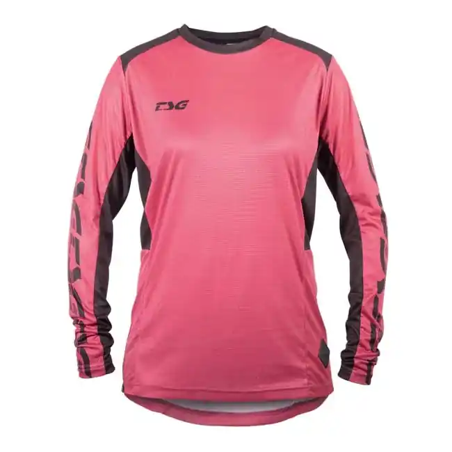 Originální Dres dámský TSG Race Jersey dlouhý rukáv, dusty cedar black