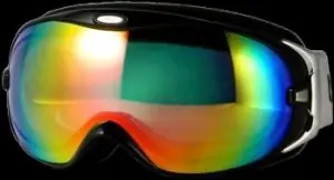 Lyžařské brýle Bullski DIAMOND černé/chromově duhové červené sklo Cenová Bomba