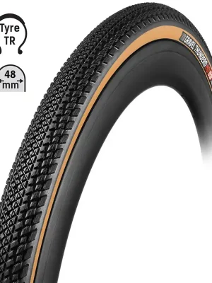 Plášť TUFO Gravel THUNDERO HD 700x48C, bezduš., črn/béž Akce