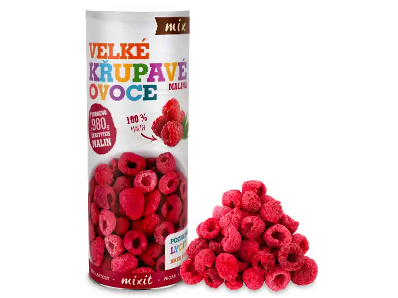 Nejprodávanější Křupavé ovoce - malina Mixit 140g
