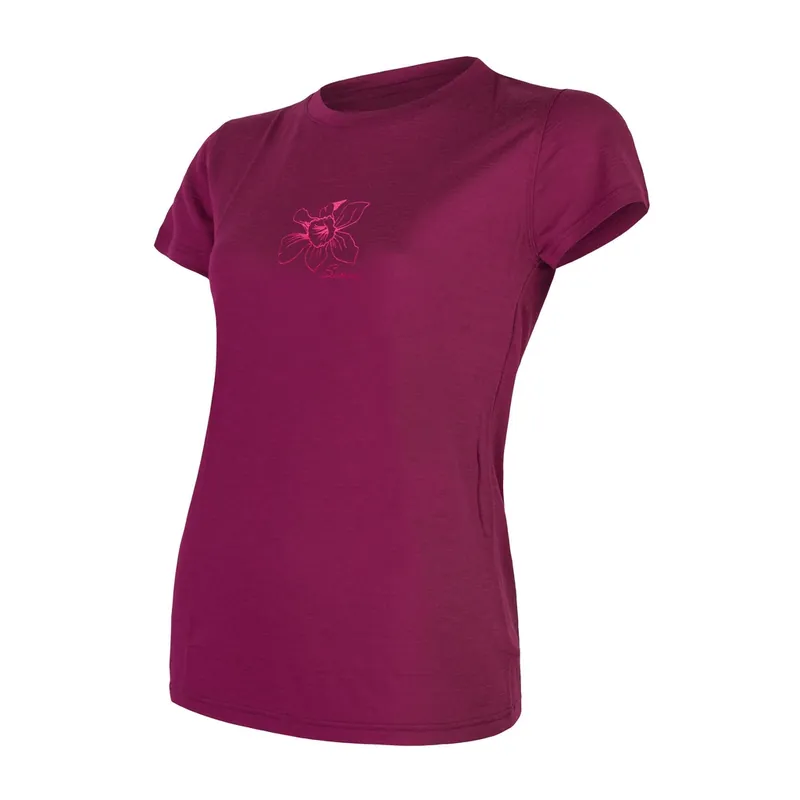Dámské triko kr.rukáv SENSOR MERINO ACTIVE ORCHID lilla Nejlepší Volba