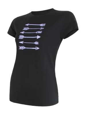 Aktuální Dámské triko kr.rukáv SENSOR MERINO ACTIVE ARROWS černá