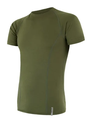 Must-Have Pánské triko kr.rukáv SENSOR MERINO ACTIVE safari green
