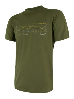 Hit Sezóny Pánské triko kr.rukáv SENSOR MERINO ACTIVE TRACK safari green
