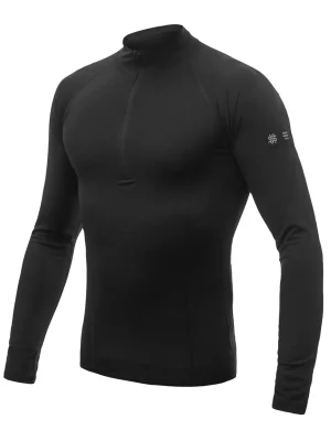 Značkový Pánské triko dl.rukáv stoják zip SENSOR MERINO ACTIVE černá