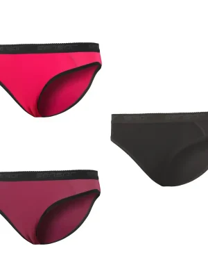Dámské kalhotky SENSOR DOUBLE FACE 3-PACK černá/lilla/magenta Nejprodávanější