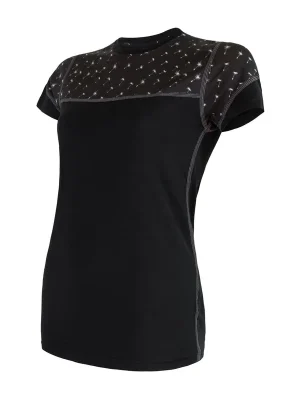 Přímo Od Výrobce Dámské triko kr.rukáv SENSOR MERINO IMPRESS černá/pattern