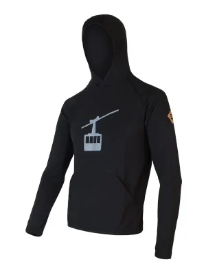 Pánská mikina klokanka SENSOR MERINO UPPER GONDOLA černá Novinka