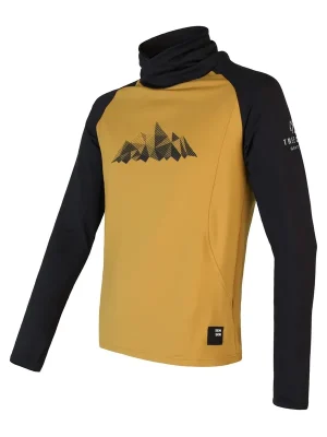 Jen Po Omezenou Doba Pánská mikina SENSOR COOLMAX THERMO MOUNTAINS mustard/černá