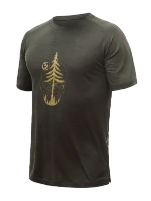 Jen Po Omezenou Doba Pánské triko kr.rukáv SENSOR MERINO AIR EARTH olive green