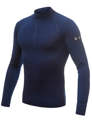 Pánské triko dl.rukáv stoják zip SENSOR MERINO ACTIVE deep blue Nejlepší Cena