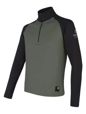 Pánská mikina zip SENSOR COOLMAX THERMO olive green/černá Značkový