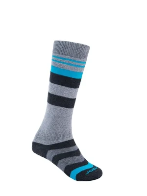 Ponožky SENSOR SLOPE MERINO dětské šedá/černá/tyrkys Sezónní Sleva