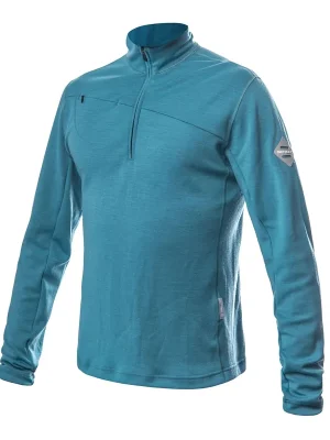 Pánská mikina krátký zip SENSOR MERINO UPPER mint blue Odeslání Ihned