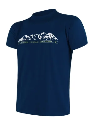 Originální Pánské triko kr.rukáv SENSOR COOLMAX TECH MOUNTAINS LIMITED deep blue