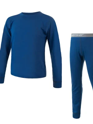 Dětské triko dl.rukáv + spodky SENSOR MERINO AIR SET tm.modrá Poslední Šance