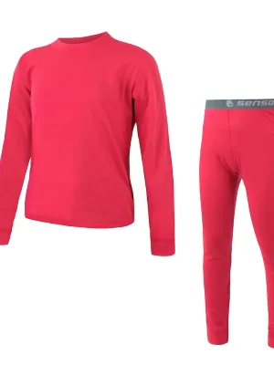 Cenově Výhodný Dětské triko dl.rukáv + spodky SENSOR MERINO AIR SET magenta