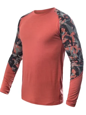 Pánské triko dl.rukáv SENSOR MERINO IMPRESS terracotta/rush Autentický